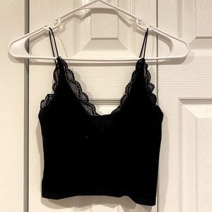Black lace tank top